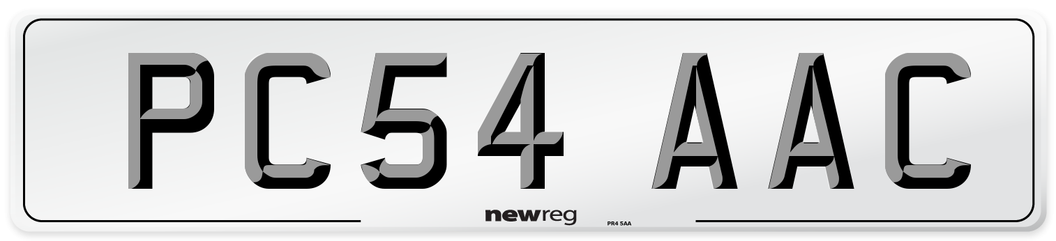 PC54 AAC Number Plate from New Reg